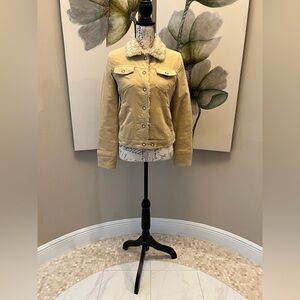 Women’s Sherpa-Lined Corduroy Jacket - Size S Like New!